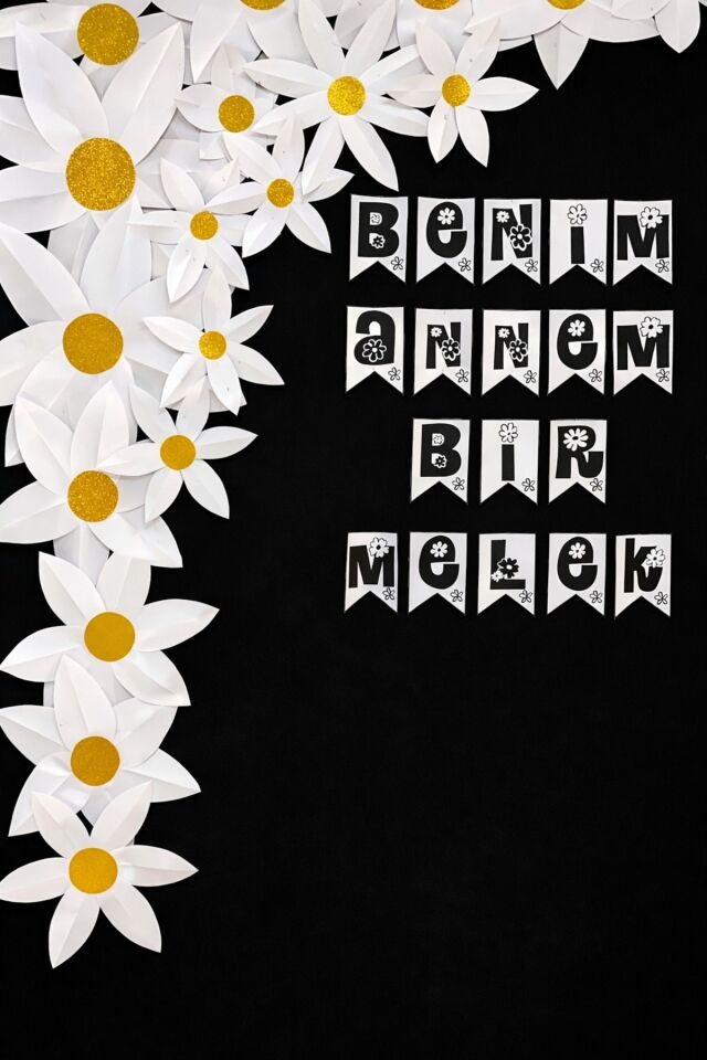 Anneler Günü Kutlu Olsun,Canım Annem Okul Etkinlik Kumaş Fon 200x200 cm