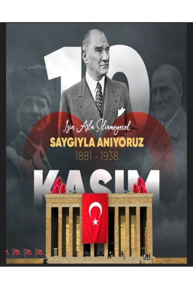 10 Kasım Saygı ile Anıyoruz,ATAM,Okul Fotoğraf Çekimi, Kumaş Arka Fon 250X200 Cm Ek Dikişli