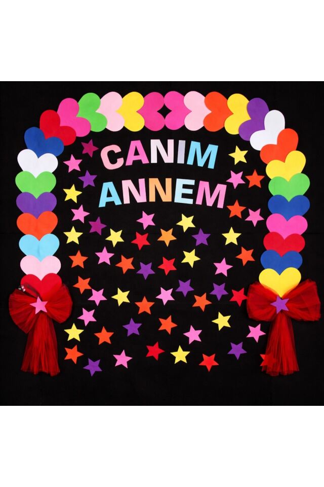 Anneler Günü Kutlu Olsun,Canım Annem Okul Etkinlik Fon 200x250 Cm