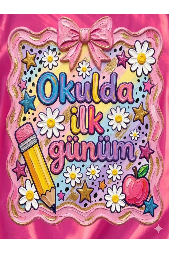 Okulda İlk Günüm,Macera Başlıyor,Okul Etkinlik 150X200 Kumaş Afiş