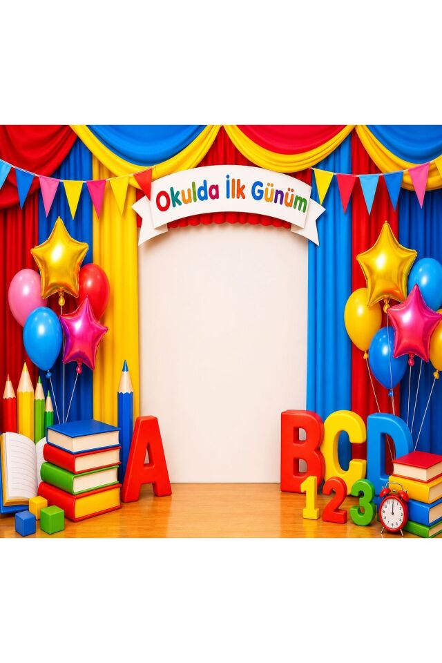 Okulda İlk Günüm,Macera Başlıyor,Okul Etkinlik 200x250 Kumaş Afiş
