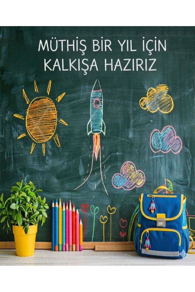 Okulda İlk Günüm,Macera Başlıyor,Okul Etkinlik 150x200 Kumaş Afiş