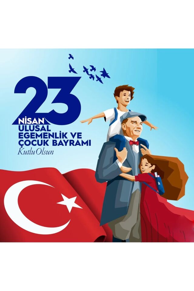150x200 Cm kumaş Okul Fonları, Etkinlik Fon, 23 Nisan Fonu, 23 Nisan Kutlu Olsun Fonu