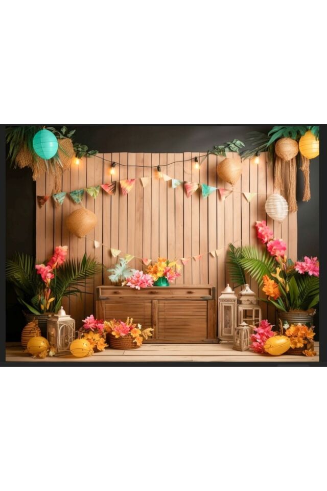 Doğum Günü, Okul Etkinlik Kumaş Fon 250x200 Ek Dikişli
