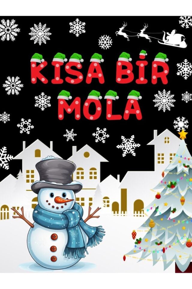 Kısa Bir Mola, Karne Panosu, Okul Etkinlik 250x200Cm Ek Dikişli Kumaş Afiş
