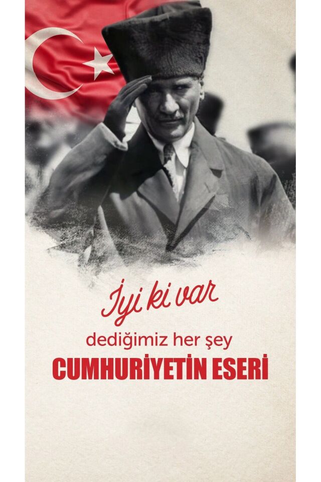 200x200 cm Ek Dikişli, 29 Ekim Cumhuriyet Bayramı, Okul Etkinlik Kumaş Fon