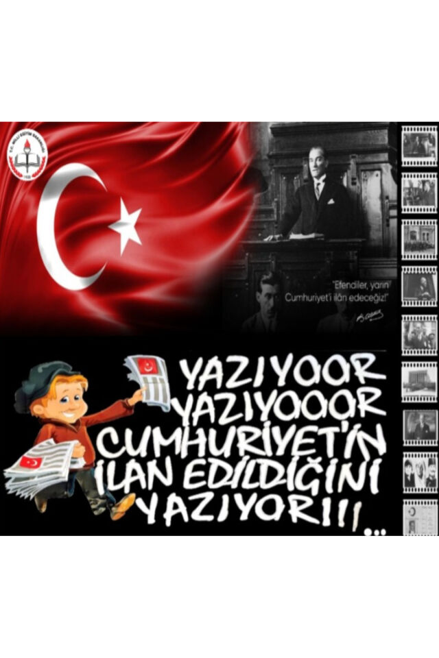 150x200 cm, 29 Ekim Cumhuriyet Bayramı, Okul Etkinlik Kumaş Fon