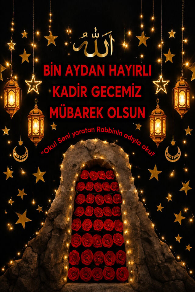 Bin Aydan Hayırlı Kadir Gecemiz Mübarek Olsun, Kadir Gecesi, Dini Pano