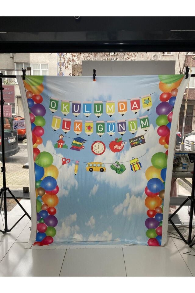 150x200 cm, Okulumda İlk Günüm, Okul Etkinlik Kumaş Pano