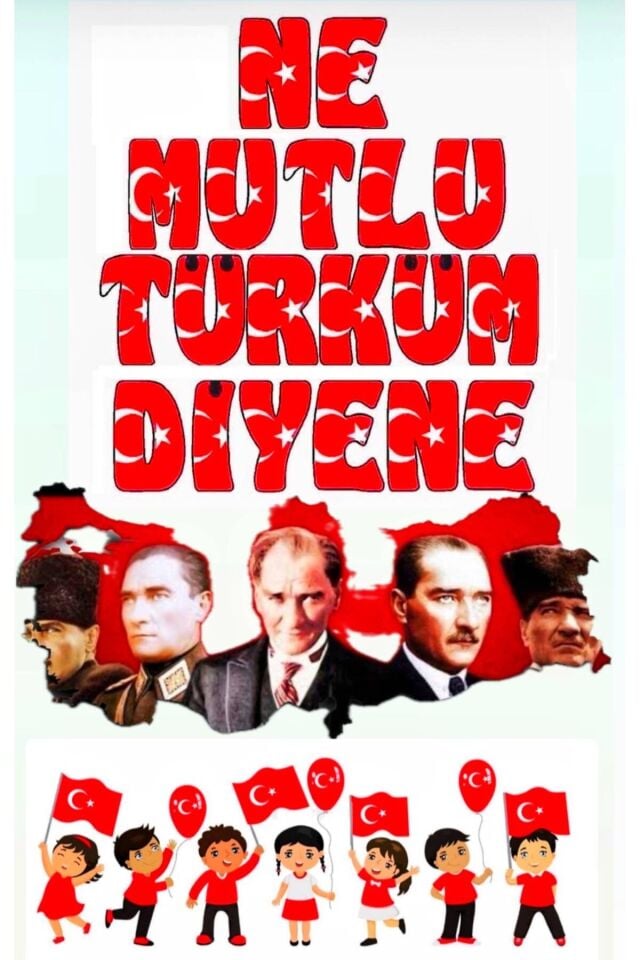150x200 cm, 29 Ekim Cumhuriyet Bayramı, Okul Etkinlik Kumaş Pano