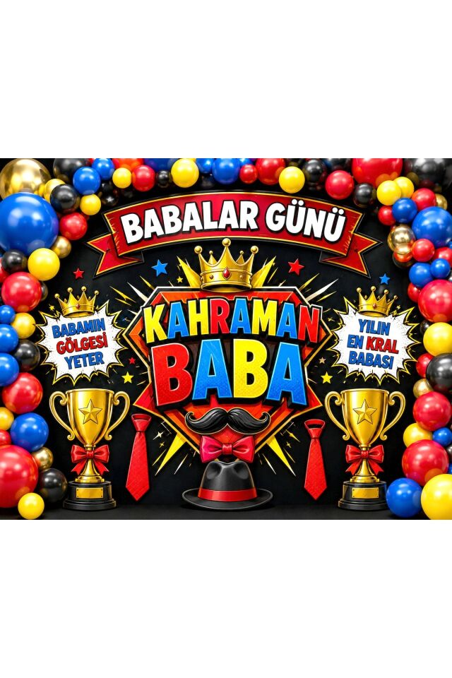 150x200 cm, Babalar Günü, Okul Etkinlik Kumaş Fon