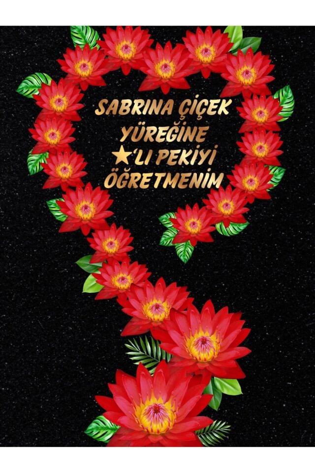 150x200 cm, Sabrına Çiçek, 24 Kasım Öğretmenler Günü Okul Etkinlik Kumaş Pano