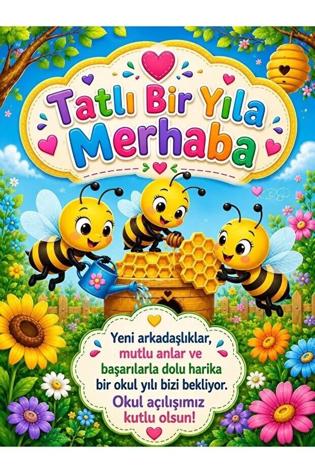 Tatlı Bir Yıla Merhaba, Okul Etkinlik Kumaş Pano