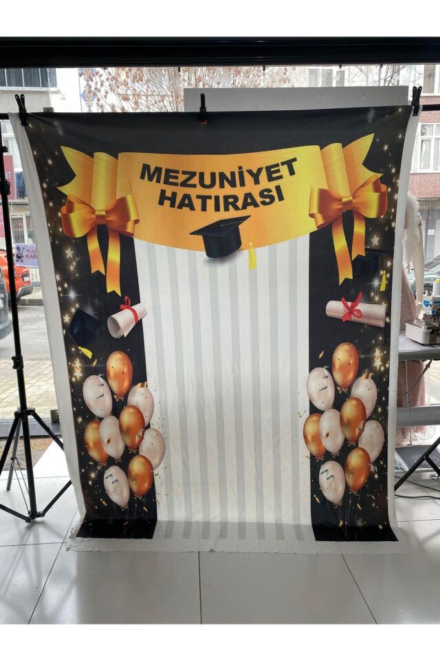 150x200 cm, Mezuniyet Hatırası, Okul Etkinlik Kumaş Fon