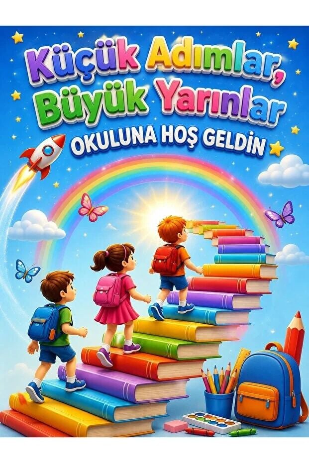 Küçük Adımlar Büyük Yarınlar, Okuluna Hoş Geldin, Okul Etkinlik Kumaş Pano