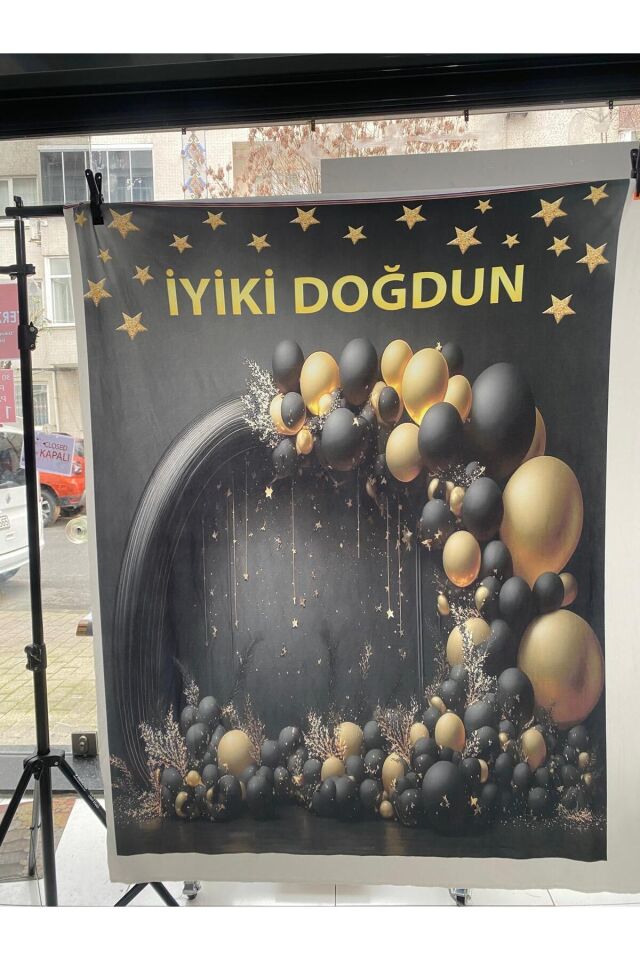 150x200 cm, İyi Ki Doğdun, Doğum Günü, Etkinlik Kumaş Fon
