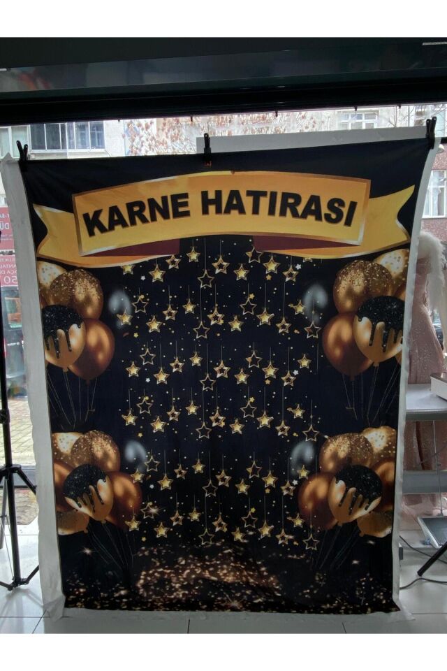200x200 Cm EK DİKİŞLİ Karne Hatırası Fonu Okul Panoları, Etkinlik Fon