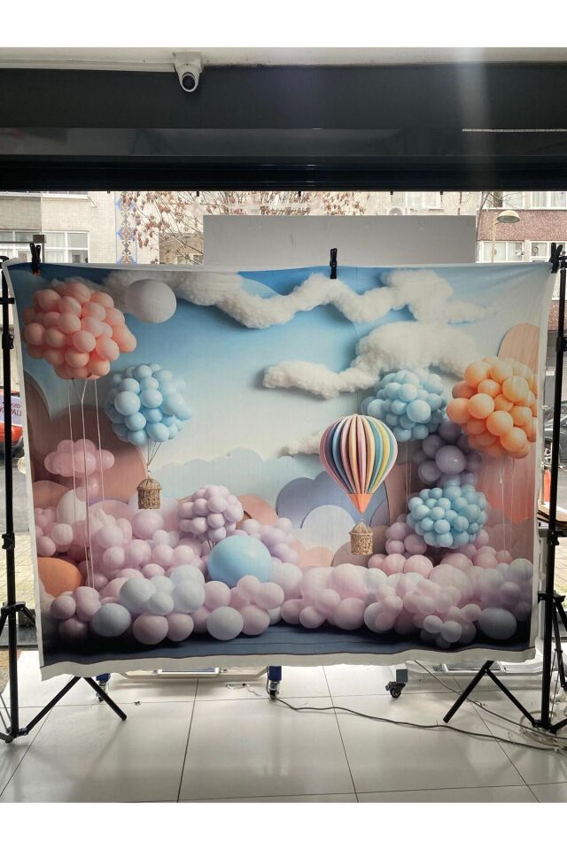 250x200 cm Ek Dikişli, Doğum Günü, Okul Etkinlik Kumaş Fon