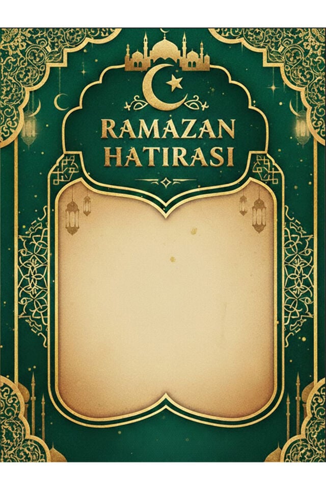200x250 cm Ek Dikişli, Ramazan Hatırası, Ramazan Panosu, Okul Etkinlik Kumaş Pano