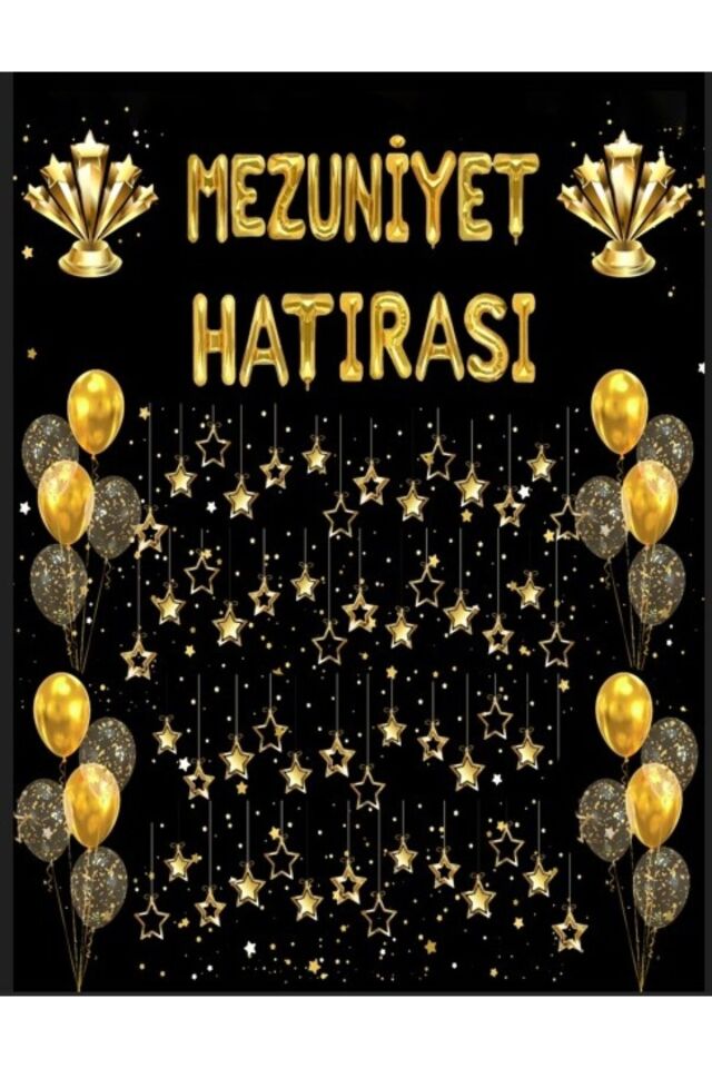 Mezuniyet Hatırası, Mezun Oluyorum, Kutlama, Fotoğraf Çekimi, Kumaş Arka Fon 250X200 EKLEME DİKİŞLİ