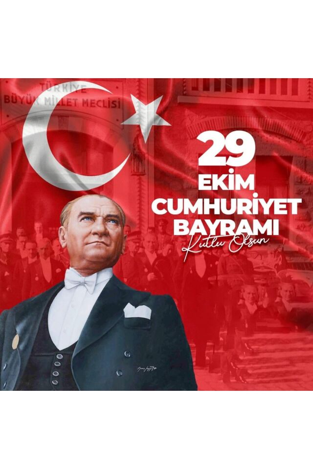 150x200 cm, 29 Ekim Cumhuriyet Bayramı, Okul Etkinlik Kumaş Fon