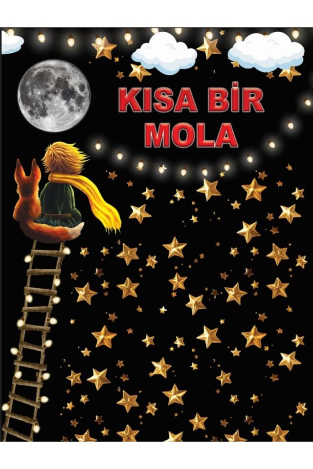 Kısa Bir Mola, Okul Etkinlik 250x200Cm Ek Dikişli Kumaş Afiş