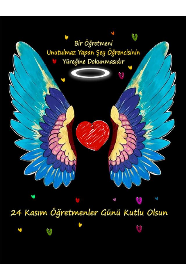 24 Kasım Öğretmenler Günü Kumaş Renkli Fon 250x200 Cm Ek Dikişli