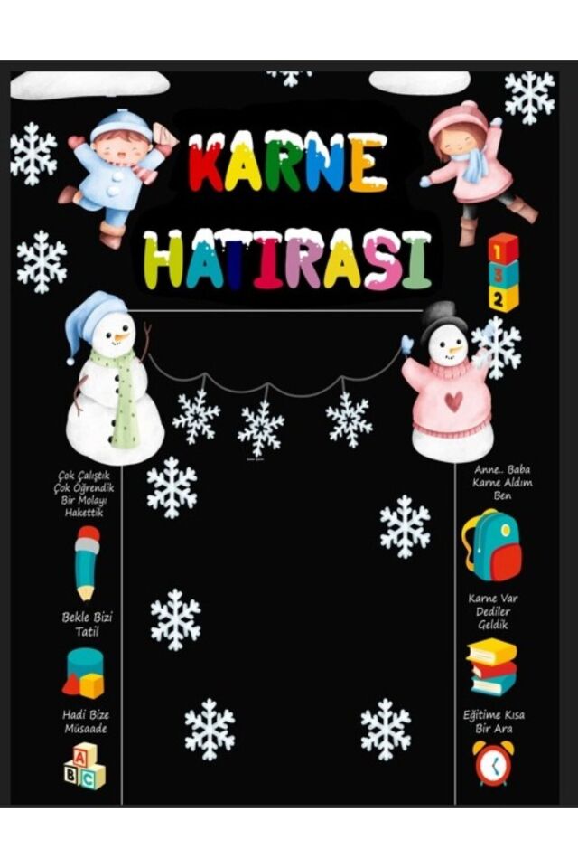 Karne Hatırası, Karne, Okul Etkinlik, Kumaş Pano, 250x200cm EK DİKİŞLİ