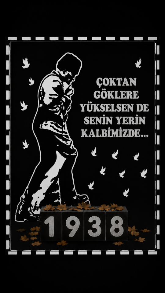 10 Kasım, Atatürk, Okul Etkinlik Kumaş Pano