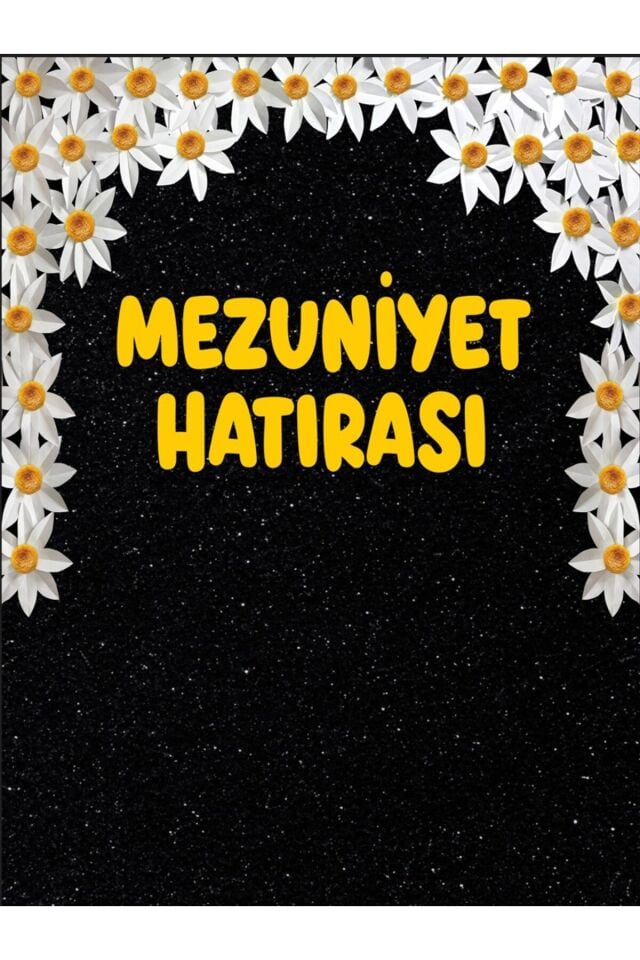 200x250 cm Ek Dikişli, Mezuniyet Hatırası, Papatya Konsept, Okul Etkinlik Kumaş Pano