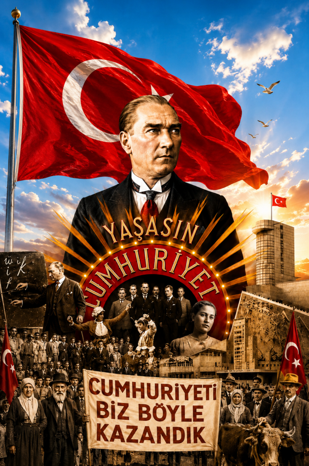 29 Ekim, Cumhuriyet Bayramı, Okul Etkinlik Kumaş Pano