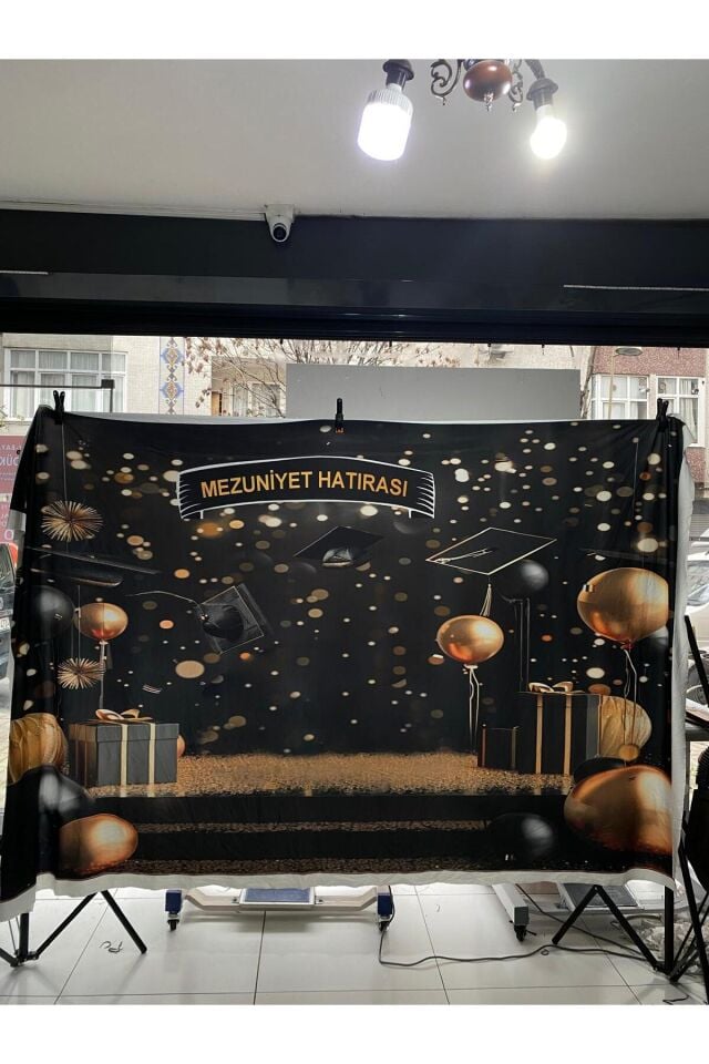 250x200 cm Ek Dikişli, Mezuniyet Hatırası, Okul Etkinlik Kumaş Pano