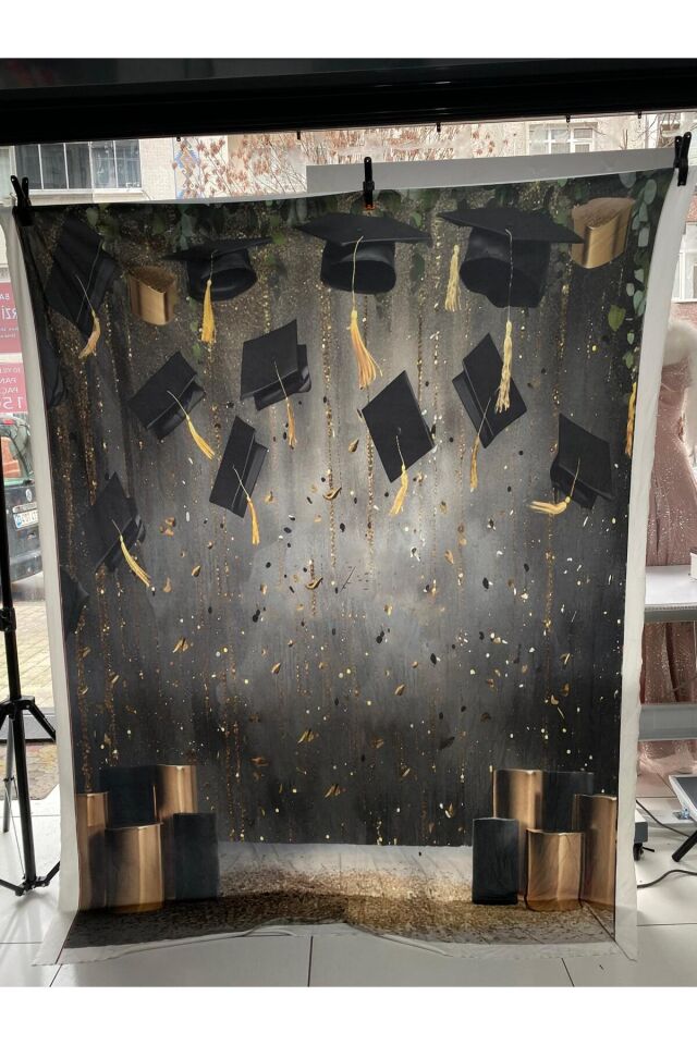 250x200 cm Ek Diikişli, Mezuniyet Hatırası Fonu Okul Panoları, Etkinlik Fon
