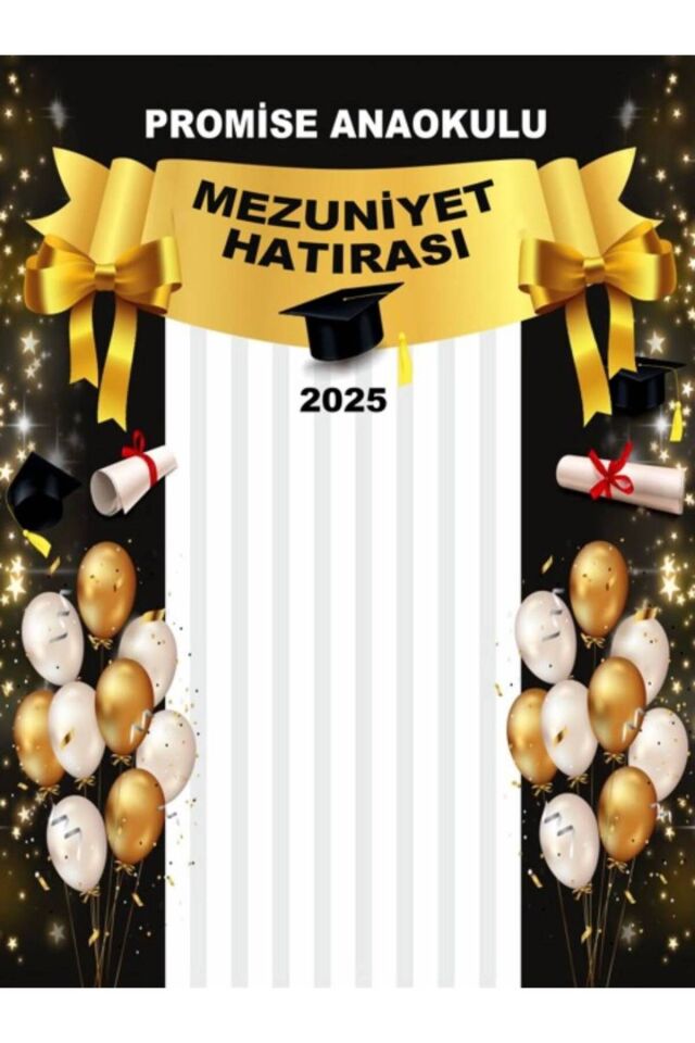 200x250 cm Ek Dikişli, Mezuniyet Hatırası, Okul Etkinlik Kumaş Pano