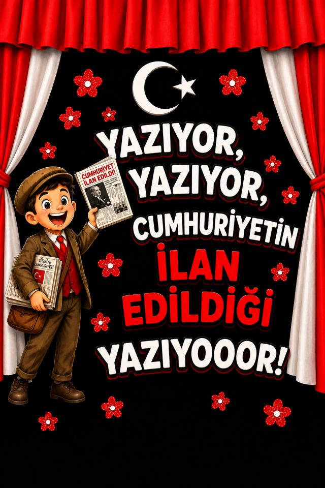29 Ekim, Cumhuriyetin İlanı, Okul Etkinlik Kumaş Pano