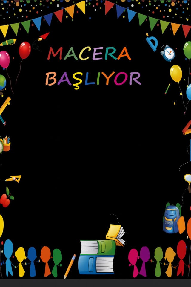 Macera Başlıyor, İlk Gün Okul Etkinlik Kumaş Fon