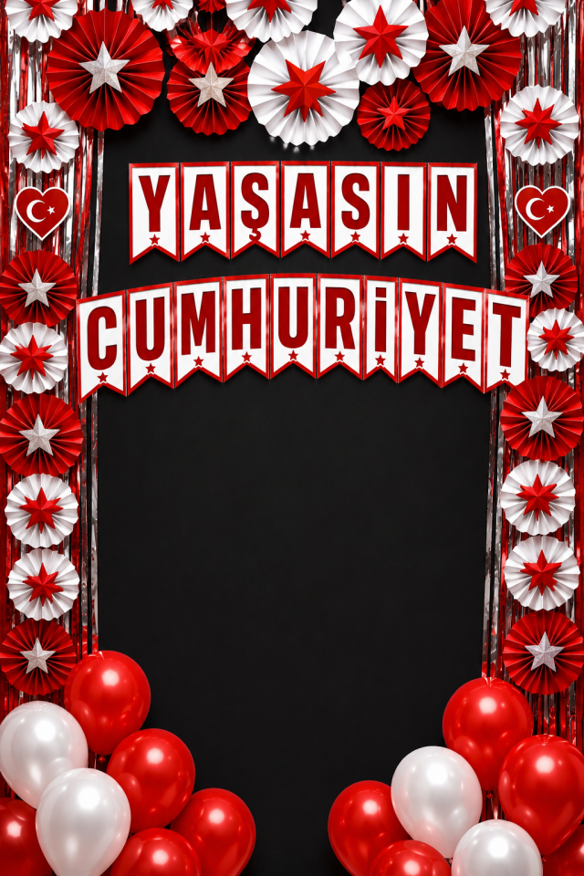29 Ekim, Yaşasın Cumhuriyet, Okul Etkinlik Kumaş Pano