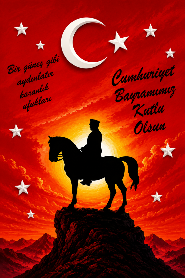 29 Ekim, Cumhuriyet Bayramı, Okul Etkinlik Kumaş Pano