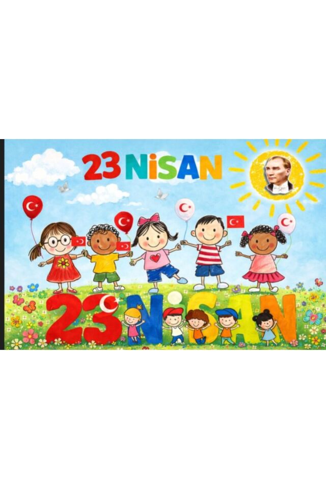 23 Nisan Kutlu Olsun Okul Etkinlik Fonları 200x250 Cm