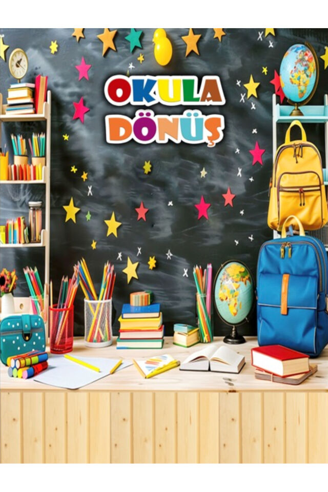 150x200 cm Okula Dönüş, Okul Etkinlik Kumaş Fon