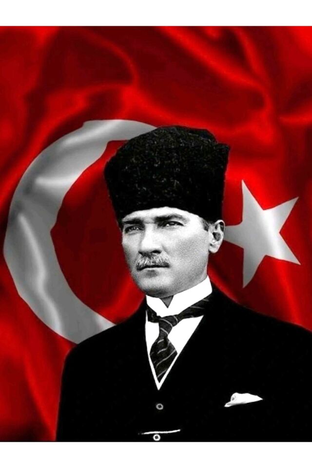150X200 cm , Mustafa Kemal ATATÜRK ,Okul Etkinlik Kumaş Fon