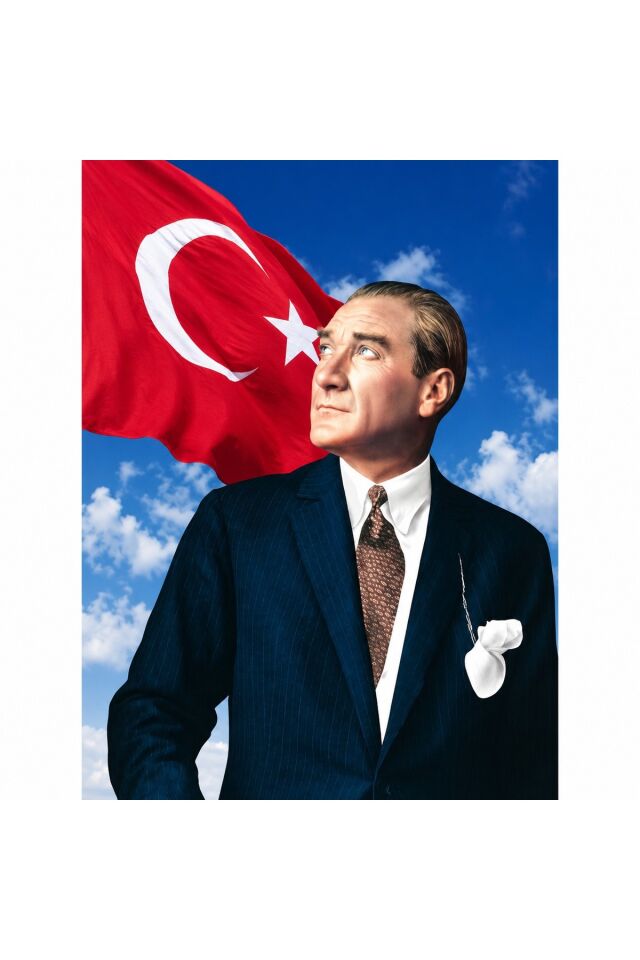 250x200 cm Ek Dikişli, Mustafa Kemal ATATÜRK, Okul Etkinlik Kumaş Fon