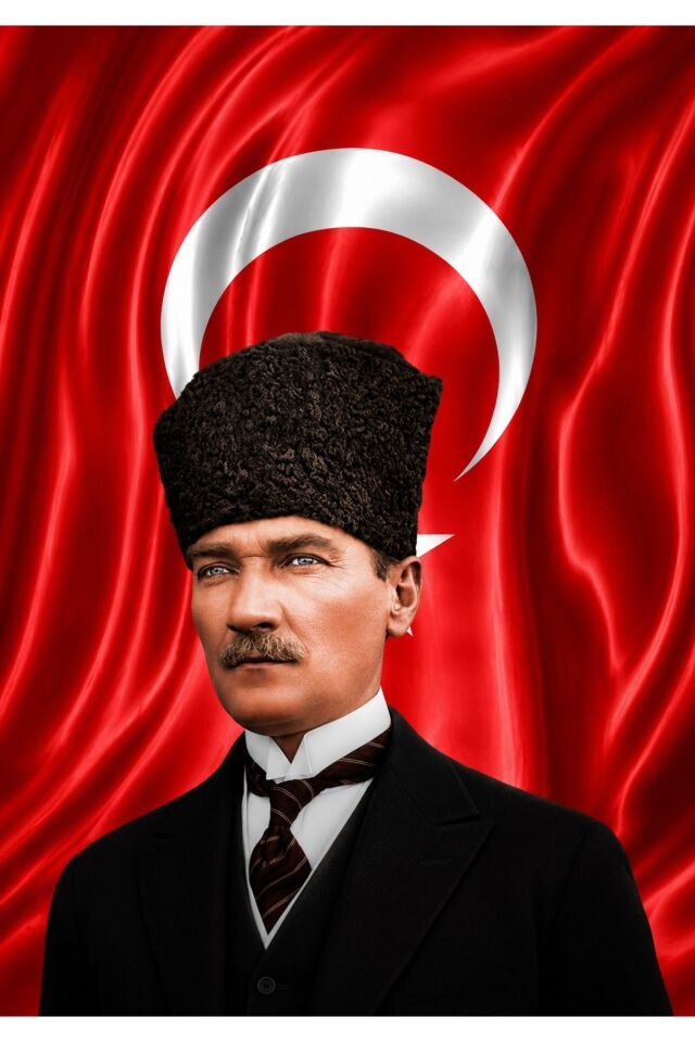 150X200 cm , Mustafa Kemal ATATÜRK ,Okul Etkinlik Kumaş Fon