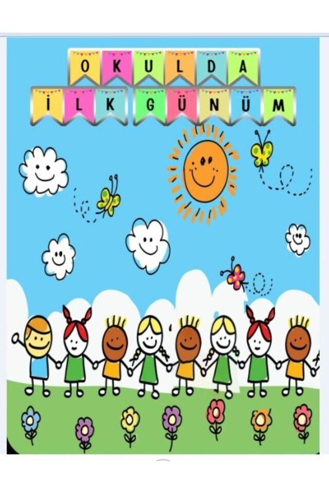 Okulda İlk Günüm Panosu | Okula Dönüş Hatıra ve Fotoğraf Çekim Panosu