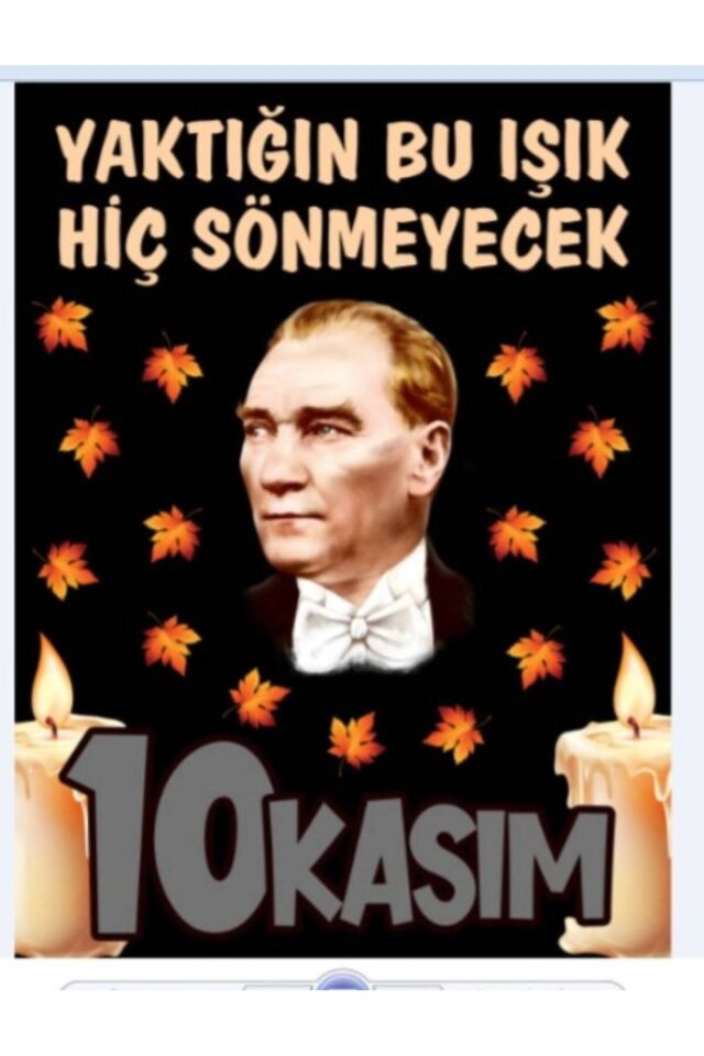 10 Kasım, Okul Etkinlik Kumaş Fon 250x200 Ek Dikişli