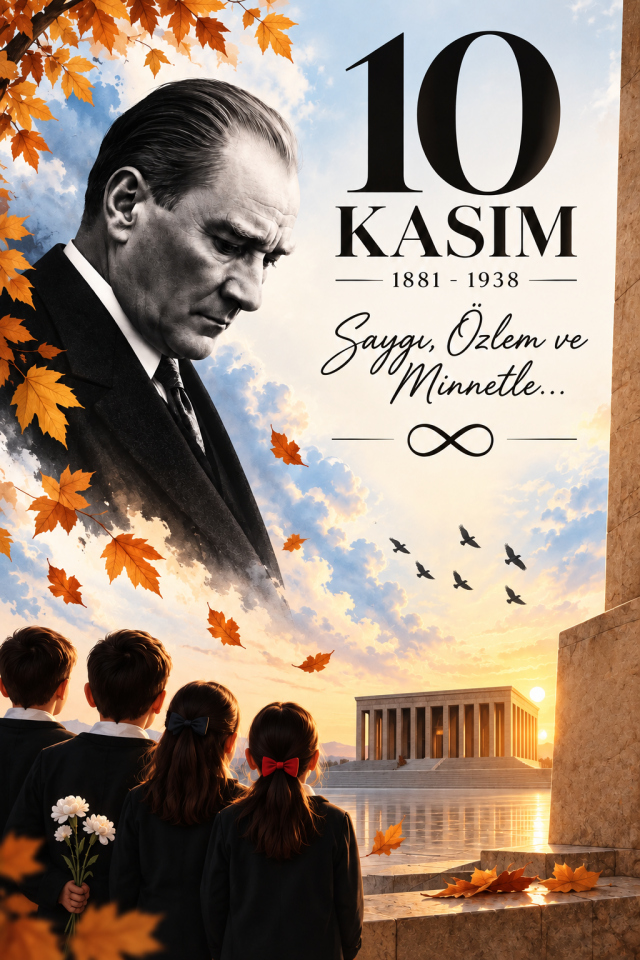 10 Kasım, Saygı Özlem ve Minnetle, Okul Etkinlik Kumaş Pano