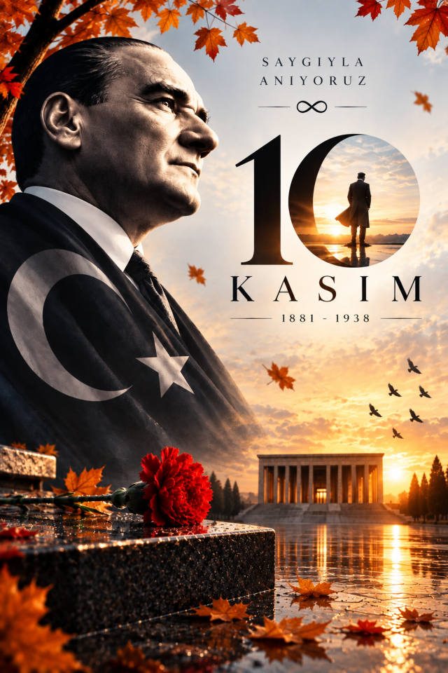 10 Kasım, Saygıyla Anıyoruz, Okul Etkinlik Kumaş Pano