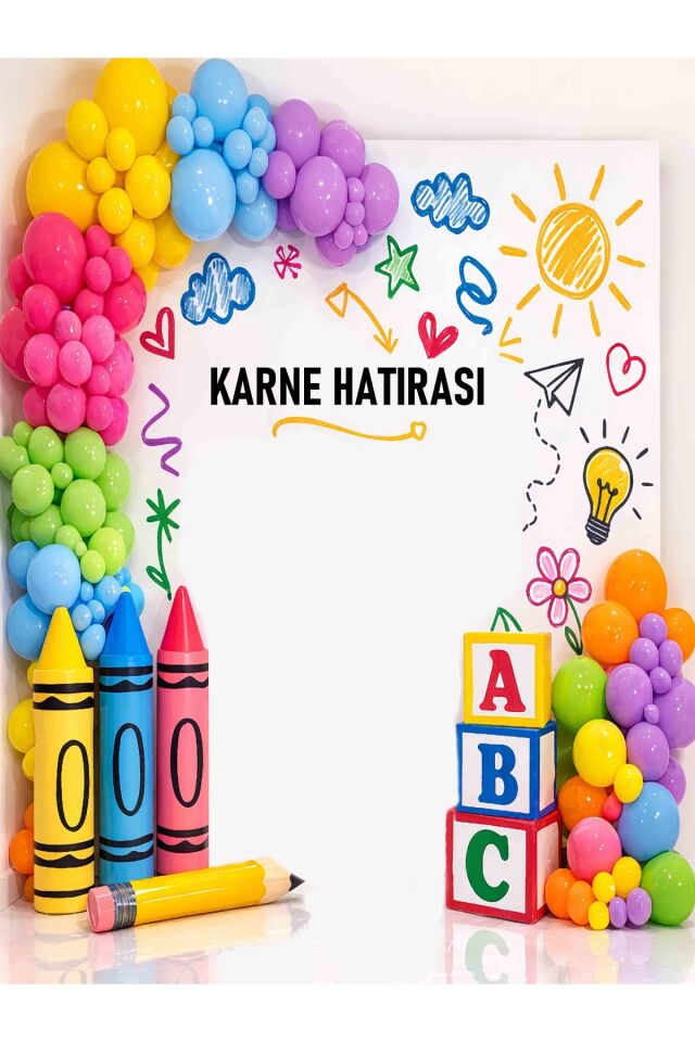 Karne Hatırası, Okul Etkinlik Kumaş Fon 150x200