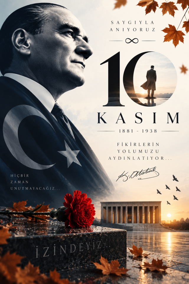 10 Kasım, Saygıyla Anıyoruz, Okul Etkinlik Kumaş Pano