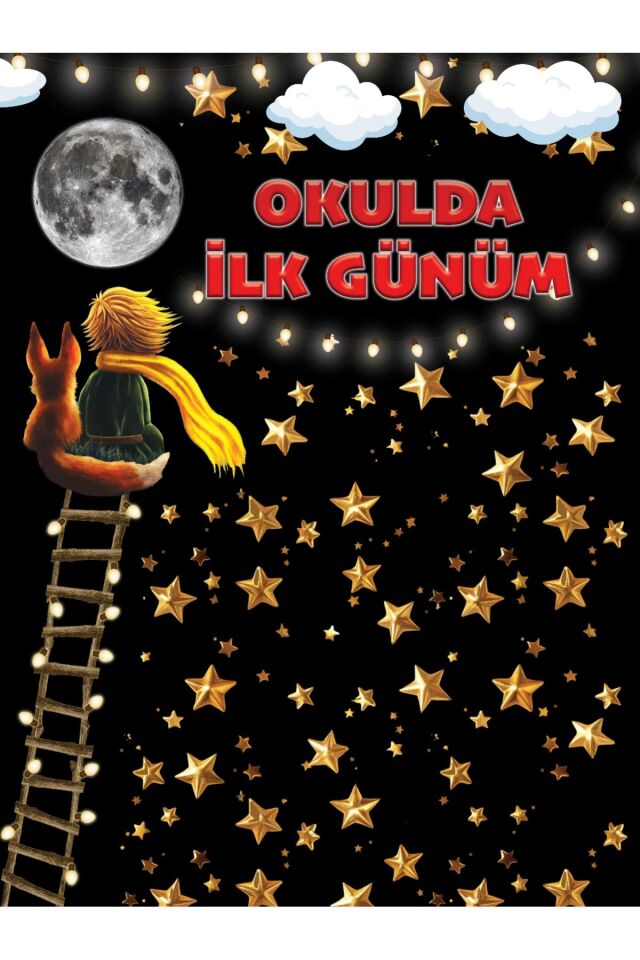 200X250 cm , Okulumda ilk günüm, Okul Etkinlik Kumaş Fon